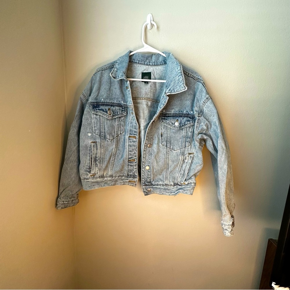 Wild fable denim jacket, size large. Oversized fit. Never been worn